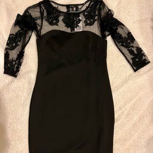 3/4 sleeve lace Bodycon dress midi
